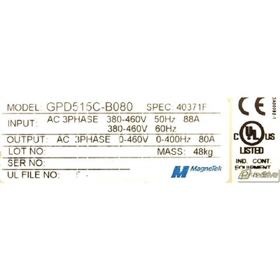 GPD515C-B080 Magnetek / Yaskawa 60HP 460V AC Drive G5