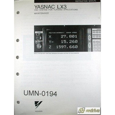 Yaskawa Yasnac CNC Manual LX3 Maintenance