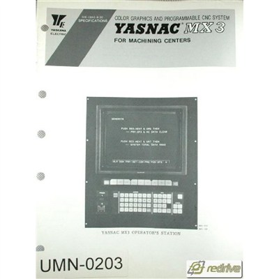 Yaskawa Yasnac CNC Manual MX3 Specifications