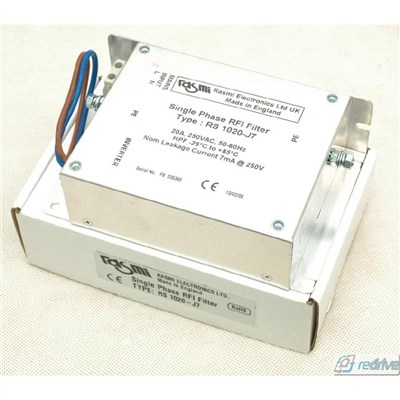 RS1020-J7 Rasmi Single Phase RFI Noise Filter 250V 20A